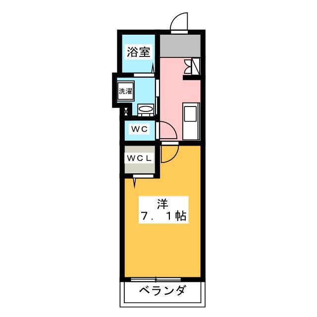 シャルマージュ(1K/3階)の間取り写真