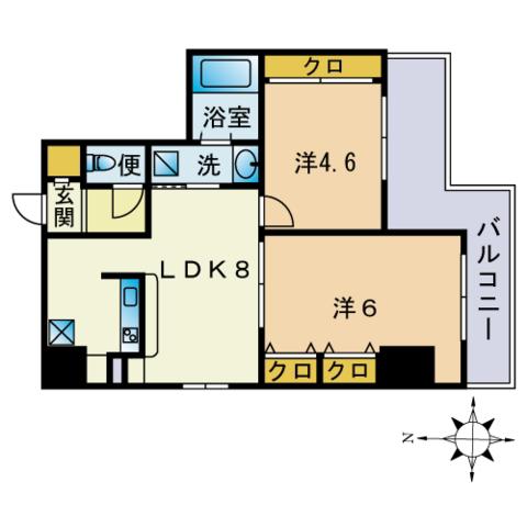 さくら館 OOTEMON(2LDK/10階)の間取り写真