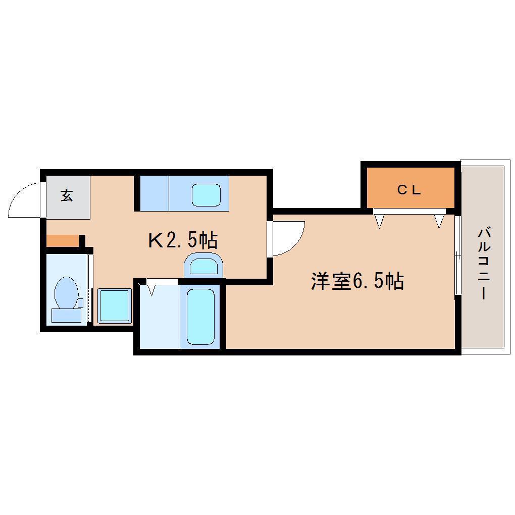 第2小田ビル(1K/3階)の間取り写真