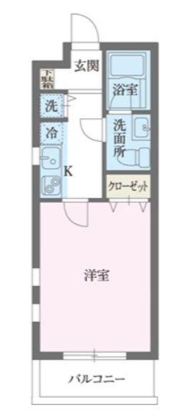 PRIMARYM(1K/3階)の間取り写真