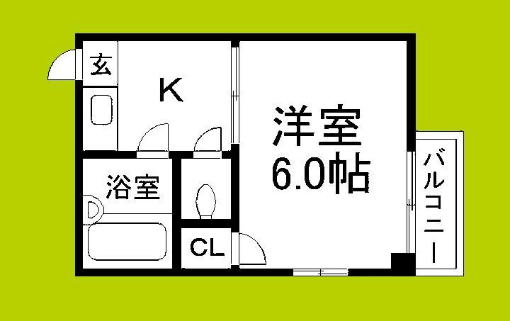 メゾンホワイティ(1K/5階)の間取り写真