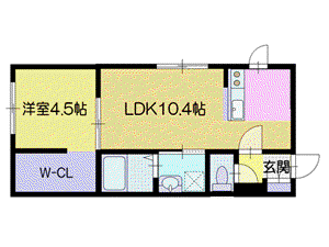 クラージュYOICHIIII(1LDK/1階)の間取り写真