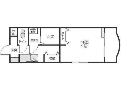 カーサ・パルマ(1K/2階)の間取り写真