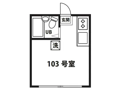 コーポシャルマン(ワンルーム/1階)の間取り写真