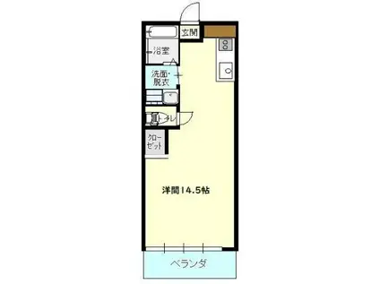 TOKIWA34ビル(ワンルーム/4階)の間取り写真