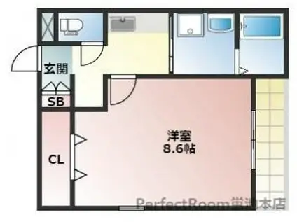 ホメ ミノアカ(1K/1階)の間取り写真