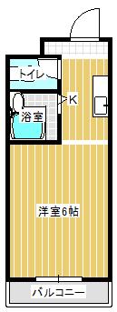 TNサニーハイツ(1K/1階)の間取り写真