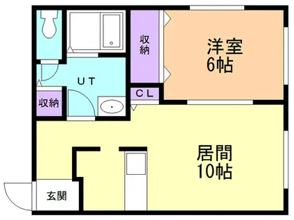 GRANDSQUARE(1LDK/1階)の間取り写真