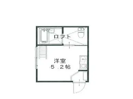ヴィノシティ鶴見(ワンルーム/2階)の間取り写真