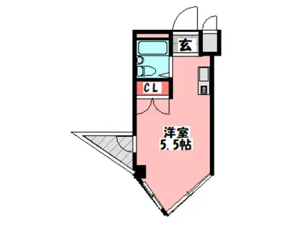 エルベ守口(ワンルーム/2階)の間取り写真