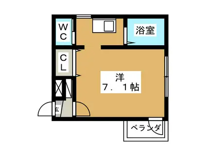 ルネス・橋本B(ワンルーム/4階)の間取り写真