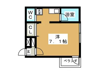ルネス・橋本B(ワンルーム/4階)の間取り写真