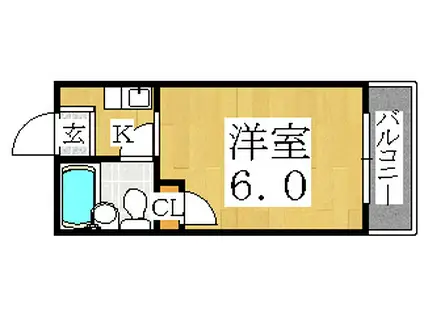 コーニッシュアビコI(1K/2階)の間取り写真