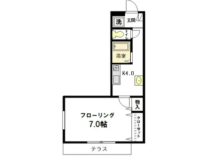 メゾンF&K吉祥寺(1K/1階)の間取り写真