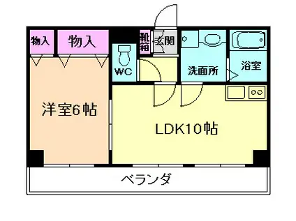 GRAN PINO 桃山台(1LDK/9階)の間取り写真