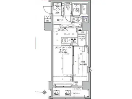 アルテシモ ソロ(1LDK/3階)の間取り写真