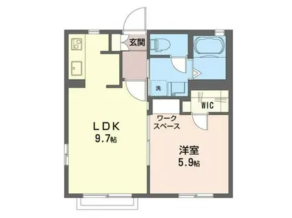 シャルマンドミール(1LDK/2階)の間取り写真