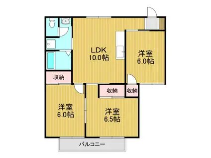 セジュール澤田(3LDK/1階)の間取り写真