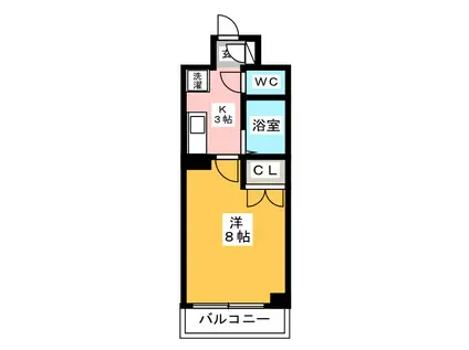 リファレンス美野島(1K/5階)の間取り写真