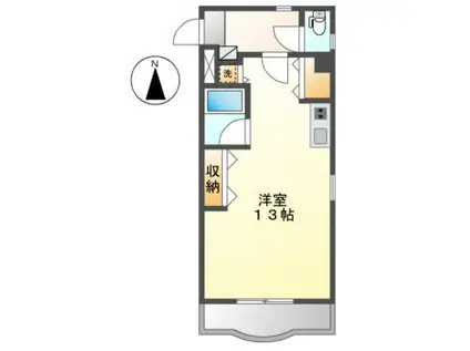 横堀ハイム(1K/1階)の間取り写真