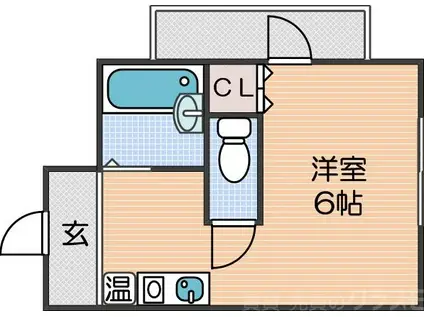 パシフィック新今宮(ワンルーム/4階)の間取り写真