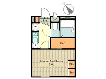 レオパレススアーブ(1K/1階)の間取り写真