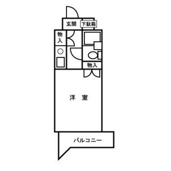アルファ枝川(ワンルーム/7階)の間取り写真