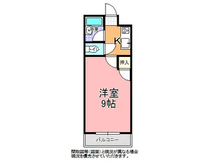 ステラ緑町(1K/2階)の間取り写真