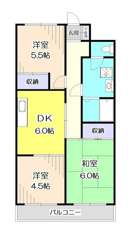 上砂パークマンション 4階階 間取り