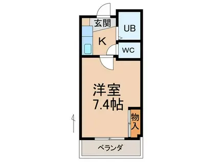 ドウエル7・2・10(1K/1階)の間取り写真