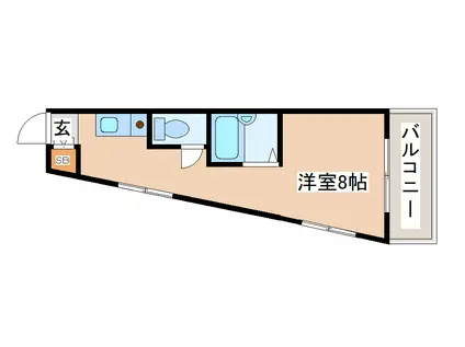 エクセル妙法寺(ワンルーム/2階)の間取り写真