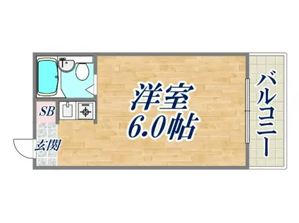 ダイドーメゾン苦楽園(ワンルーム/2階)の間取り写真