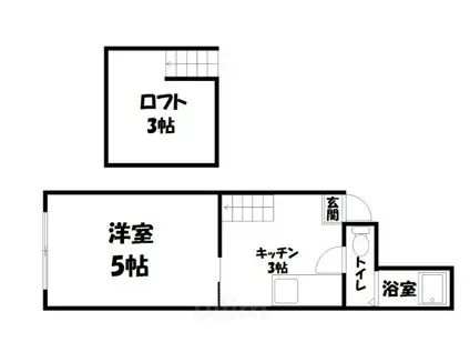 アスターナ京の袋小路長屋(1K/1階)の間取り写真