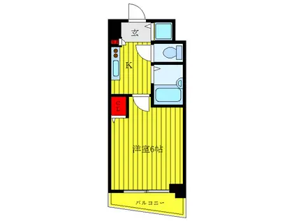 スカイコート後楽園イースト(1K/10階)の間取り写真