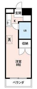 EUFORIA(ワンルーム/2階)の間取り写真