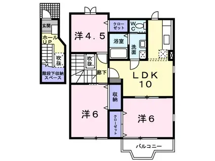 グランドールF2(3LDK/2階)の間取り写真