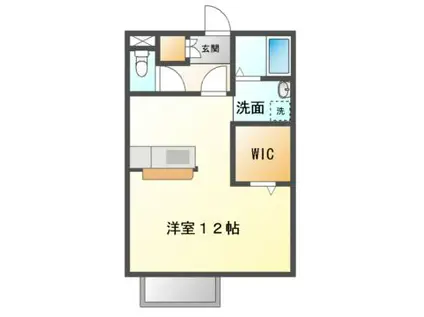 プレミール北口(ワンルーム/2階)の間取り写真