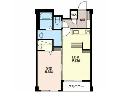 LALBA DI PRIMO(1LDK/3階)の間取り写真