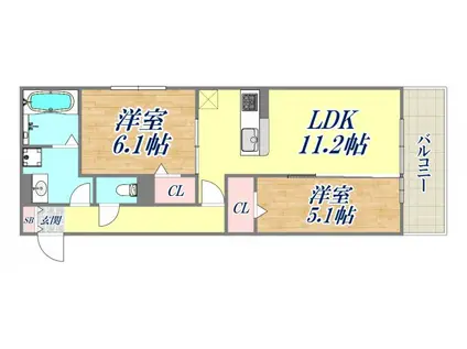 LICORICE(2LDK/3階)の間取り写真