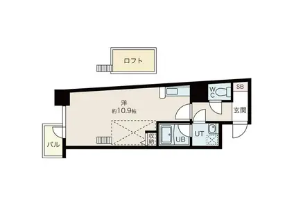 TM住吉ビル(ワンルーム/3階)の間取り写真
