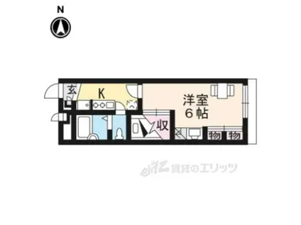 レオパレス眺湖Ⅰ(1K/1階)の間取り写真