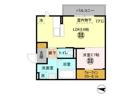 ダイシエル(1LDK/2階)の間取り写真