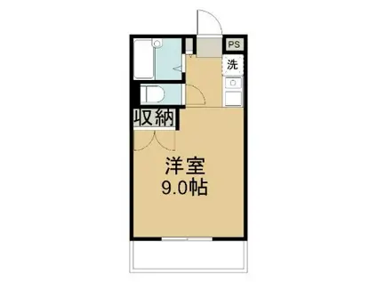 エスポワール中庄(1K/2階)の間取り写真