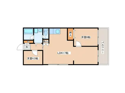 メゾン・デ・オリビエ(2LDK/3階)の間取り写真