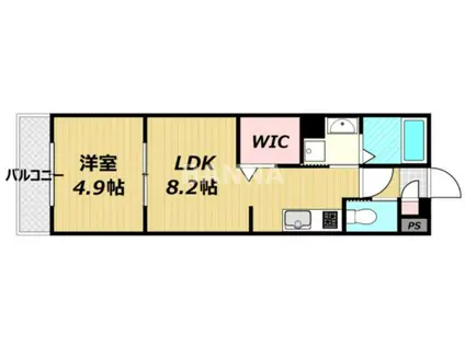HARVEST MOON(1LDK/2階)の間取り写真