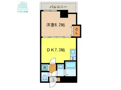 エススリーでじま(1DK/8階)の間取り写真