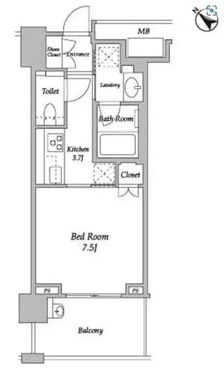 クロスエアタワー 12階階 間取り