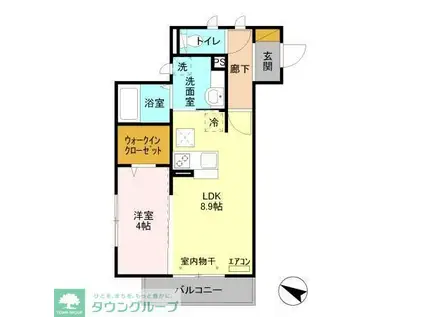 クレイドル(1LDK/1階)の間取り写真