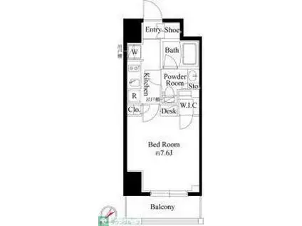 グランパセオ蔵前(1K/2階)の間取り写真