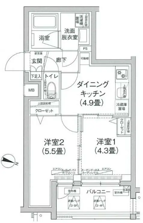 ルフレ田園調布南 5階階 間取り
